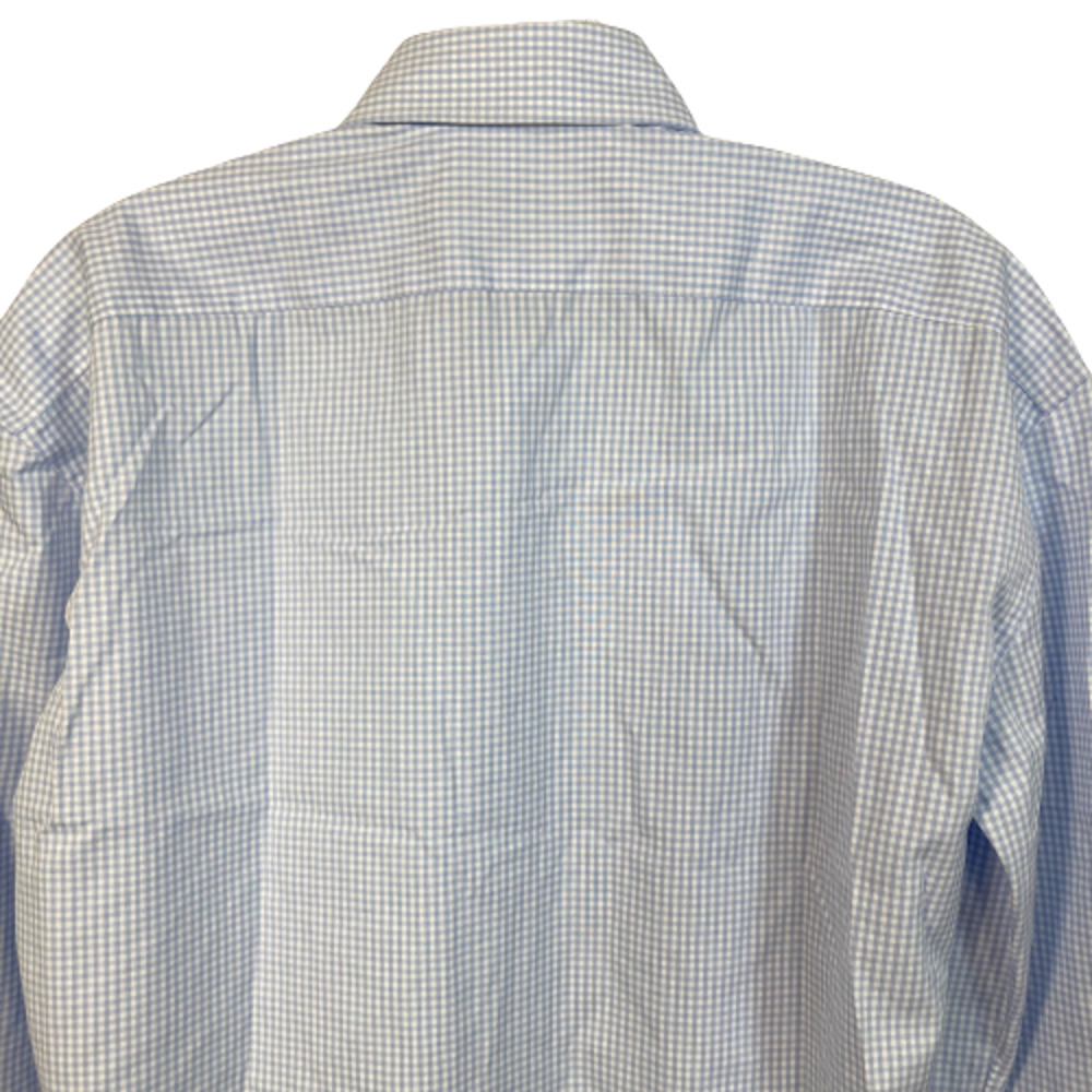 Indochino Shirt Mens Sz M Blue Gingham Cotton Slim Fit‎ Logo Button Up Collared - Picture 4 of 11